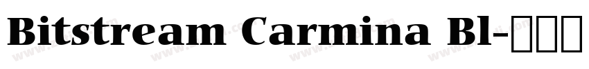 Bitstream Carmina Bl字体转换